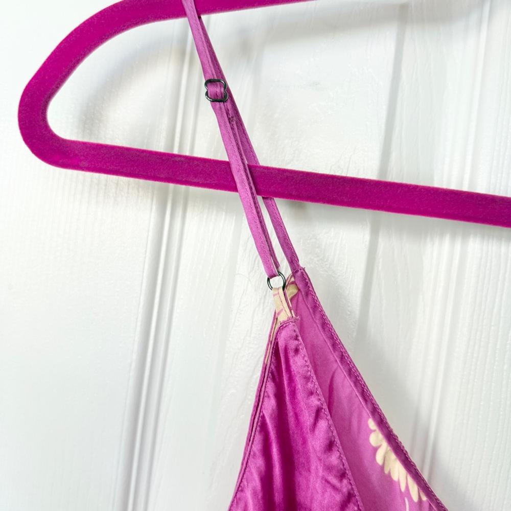 Equipment Fuchsia Floral Sabelia Silk Slip Dress Size Small - Picture 7 of 14